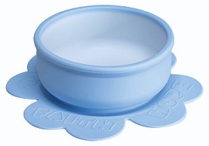 Bowl de Silicone com Ventosa Infantil Bebê Azul Introdução Alimentar