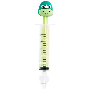 Seringa Lavagem Nasal Dino Bico Silicone Macio Buba Zoo