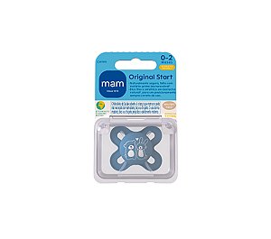 Chupeta Mam Original Start Borracha Natural 0-2 meses Azul