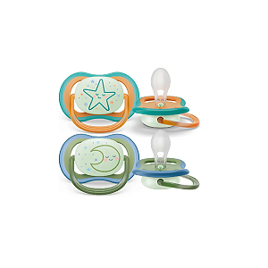 Chupeta Ultra Air Dupla Decorada 18m+ Brilha no Escuro