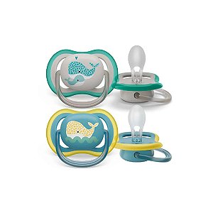 Chupeta Ultra Air Dupla 18m+ Baleia Azul Philips Avent
