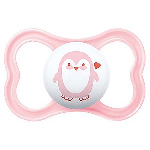 Chupeta Mam Air 6m+ Disco Extraventilado Bico Silicone Rosa