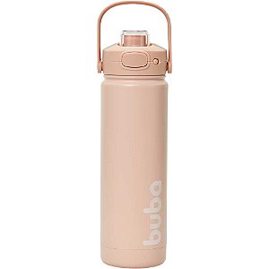 Garrafa Térmica Bege Buba Quente ou Frio Parede Dupla 600ml