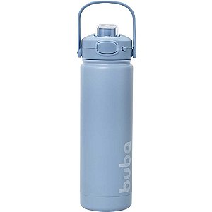 Garrafa Térmica Azul Buba Quente ou Frio Parede Dupla 600ml