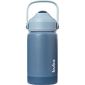 Garrafa Térmica Buba Parede Dupla C Alça Bico Silicone Azul