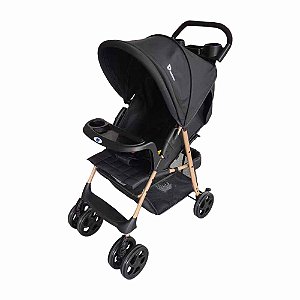 Carrinho Delta Preto Gold Bebê Dobrável Compacto Passeio