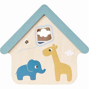 Brinquedo Educativo Casinha de Encaixar Madeira Buba Cloudy