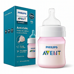 Mamadeira Philips Avent 125ml Rosa Recem Nascido Menina
