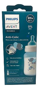Mamadeira Avent Elefante Clássica Menino Bico Nº 2 260ml