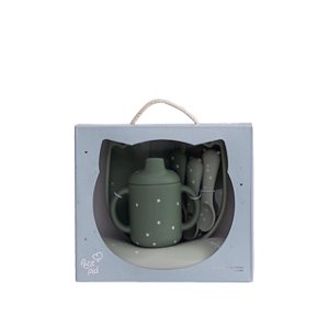 Kit Alimentação Infantil 6 Peças Silicone Petit Piá Verde