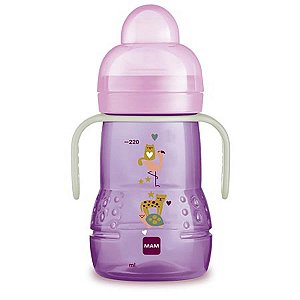 Copo De Treinamento Mam Trainer Night Transição 220ml Rosa