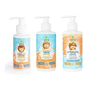 Kit Infantil Verdi Natural Shampoo Condicionador Leave-in