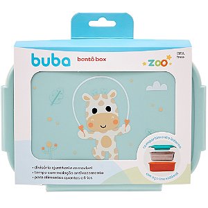 Bentô Box Aço Inox 600ml Marmita Lancheira Buba Zoo Girafa