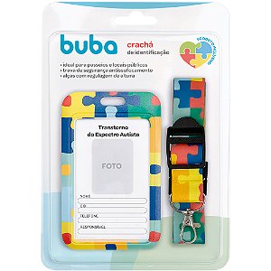 Crachá Identificação Autista Com Ajuste E Trava De Segurança