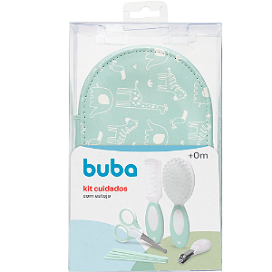 Kit Cuidados Buba Com Estojo Completo Para Bebê Verde