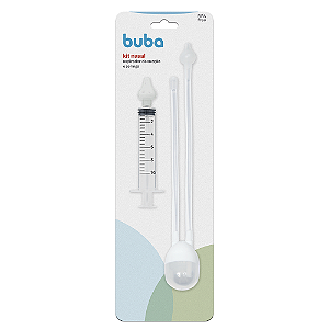 Kit Nasal Bebê Aspirador Seringa Higiene Segura Silicone