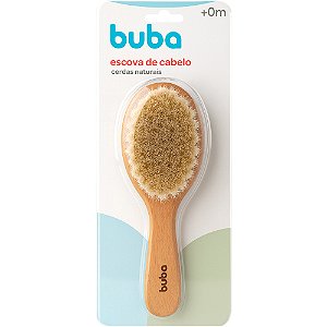 Escova Cabelo Bebê Cerdas Naturais Super Macias Buba 0m+