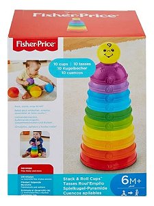 Fisher Price Potinhos Empilhar E Rolar Coordenação Bebê 6m+