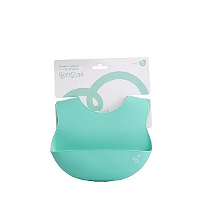 Babador Silicone Com Pega Migalhas Verde Petit Pia 6m+