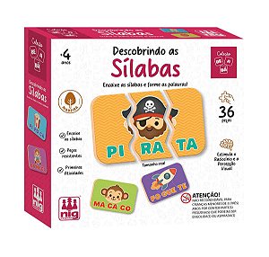 Jogo Descobrindo As Sílabas Alfabetização Infantil Madeira