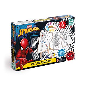 Kit Pinturas Homem Aranha Com Paleta Tintas E Cavalete Nig
