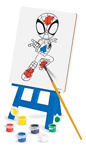 Kit Pinturinha Spidey Nig Infantil Com Pincel E Tintas