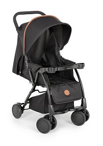 Carrinho Nizi Compacto Reclinável Passeio Confortável Preto