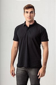 CAMISA POLO MASCULINA PRETA