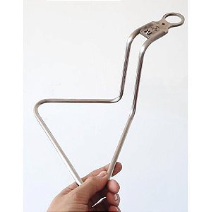 Bagageiro Dianteiro para Bike Packing Toni Rack's A.R.A.P.U.C.A. Aço Inox Escovado