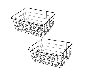 Cesto Aramado de Aço - 35,5cmX24cmX14,5cm