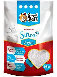 Areia Higiênica de Sílica Grossa para Gatos