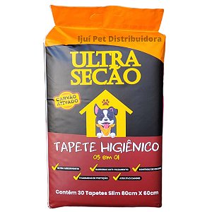 TAPETE HIGIÊNICO CARVÃO ATIVADO 80X60CM ULTRA SECÃO GREAT PETS