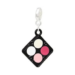 Berloque Paleta de Make Maquiagem Banhado em Prata 925