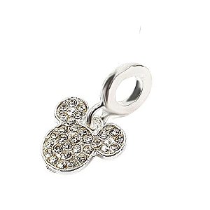 Berloque Mickey com Strass Banhado em Prata 925