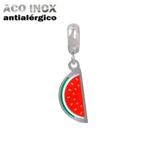 Berloque Fatia de Melancia em Aço Inox
