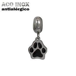 Berloque Patinha Preta em Aço Inox