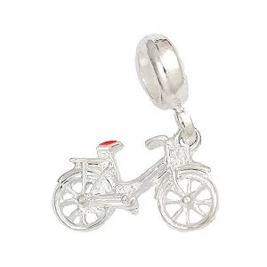 Berloque Bicicleta Banhado em Prata 925