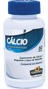 Cálcio E Vitamina D 60 Cápsulas 900mg - Sunflower	
