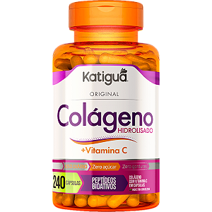 Colágeno Hidrolisado e Vitamina C 240 Cápsulas Katiguá
