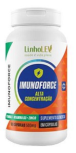 Vitamina C Imunoforce 60 Cápsulas 500mg - Linho Lev