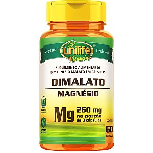 Magnésio Dimalato 700mg 60 Cápsulas - Unilife	