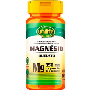 Magnésio Quelato 60 Cápsulas Unilife