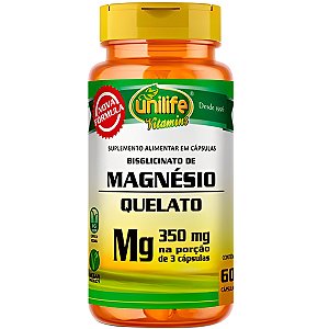 Magnésio Quelato 60 Cápsulas Unilife