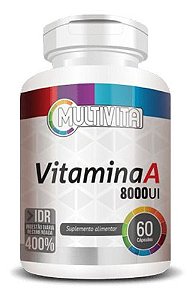 Vitamina A 8000ui 500mg 60 Cápsulas - Flora Nativa	