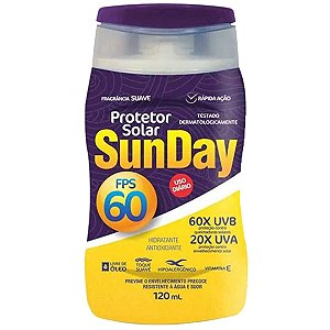 Protetor Solar Fps 60 Sunday 120ml - Nutriex	