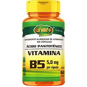 Vitamina B5 60 Cápsulas - Unilife	