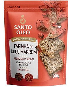 Farinha De Coco Marrom 200g Santo Óleo