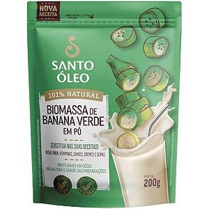 Biomassa De Banana Verde Em Pó 200g Santo Óleo