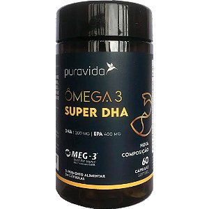 Ômega 3 Super DHA 60 Cápsulas Puravida
