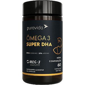 Ômega 3 Super DHA 60 Cápsulas Puravida